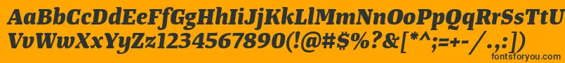 TangerserifmediumExtrabolditalic Font – Black Fonts on Orange Background