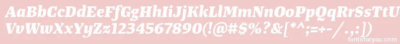 TangerserifmediumExtrabolditalic Font – White Fonts on Pink Background