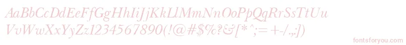 BaskervilleLightItalic-fontti – vaaleanpunaiset fontit