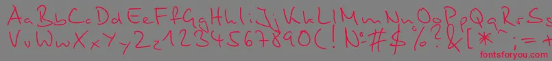 Stylograph-Schriftart – Rote Schriften auf grauem Hintergrund