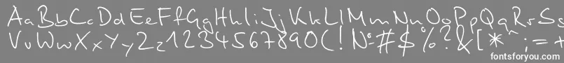 Stylograph-Schriftart – Weiße Schriften auf grauem Hintergrund