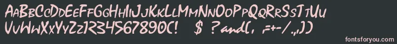 Xoxoxa Font – Pink Fonts on Black Background