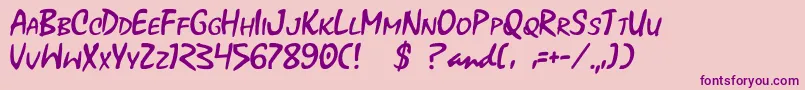 Xoxoxa Font – Purple Fonts on Pink Background