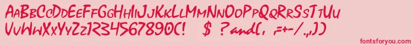 Xoxoxa Font – Red Fonts on Pink Background