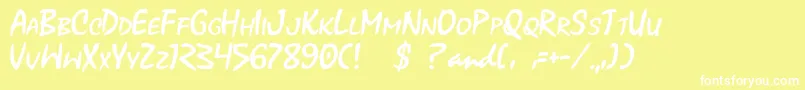 Xoxoxa Font – White Fonts on Yellow Background