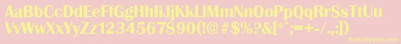 GrenobleserialBold Font – Yellow Fonts on Pink Background
