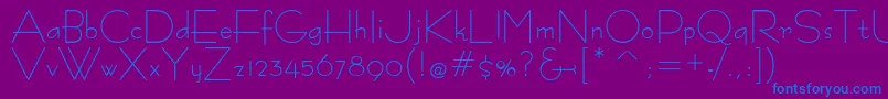 BernardoModaSemibold Font – Blue Fonts on Purple Background