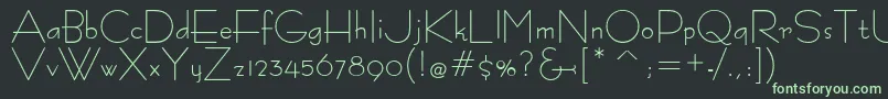 BernardoModaSemibold-fontti – vihreät fontit mustalla taustalla