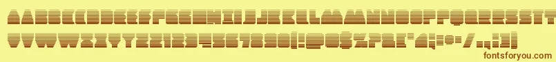 Contourofdutygrad-fontti – ruskeat fontit keltaisella taustalla