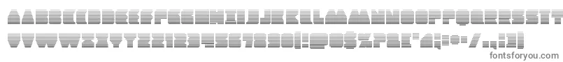 Contourofdutygrad-fontti – harmaat kirjasimet valkoisella taustalla