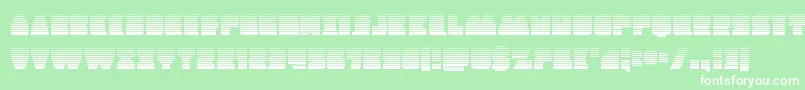 Contourofdutygrad-Schriftart – Weiße Schriften auf grünem Hintergrund