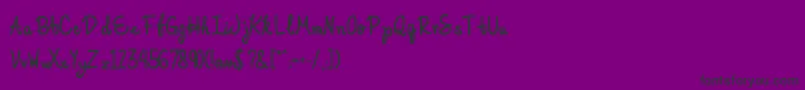 フォントElegantInk – 紫の背景に黒い文字