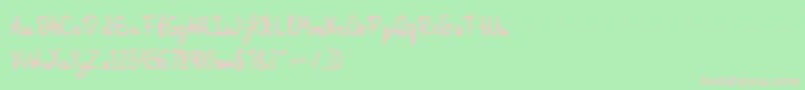 ElegantInk Font – Pink Fonts on Green Background