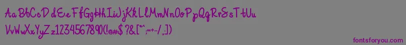 ElegantInk Font – Purple Fonts on Gray Background