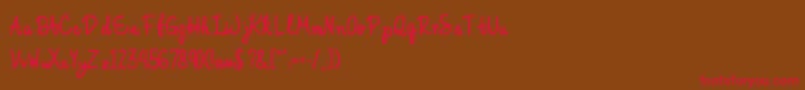 ElegantInk Font – Red Fonts on Brown Background