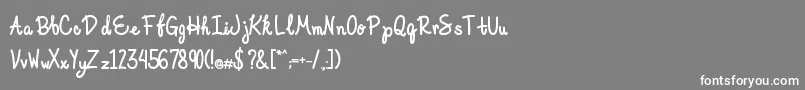 ElegantInk Font – White Fonts on Gray Background