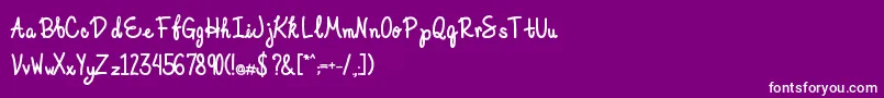 ElegantInk-fontti – valkoiset fontit violetilla taustalla