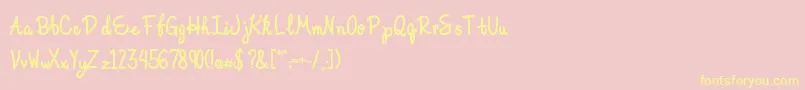 Шрифт ElegantInk – жёлтые шрифты на розовом фоне