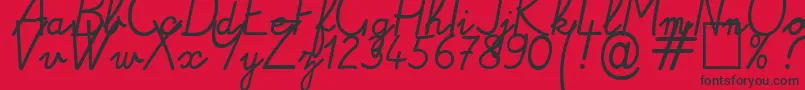 Alamain Font – Black Fonts on Red Background