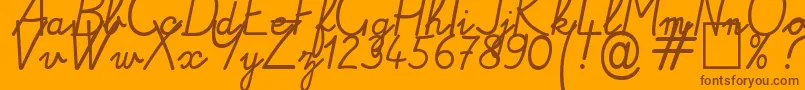 Alamain Font – Brown Fonts on Orange Background
