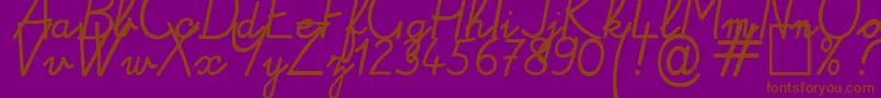 Alamain Font – Brown Fonts on Purple Background