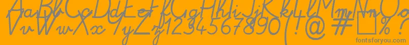 Alamain Font – Gray Fonts on Orange Background