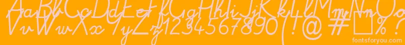 Alamain Font – Pink Fonts on Orange Background