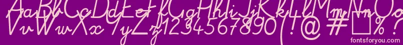 Alamain Font – Pink Fonts on Purple Background