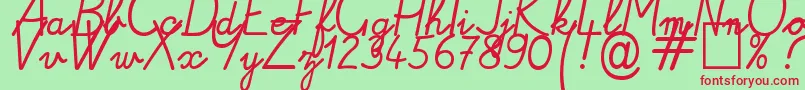 Alamain Font – Red Fonts on Green Background