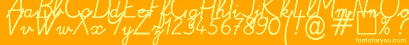 Alamain Font – Yellow Fonts on Orange Background