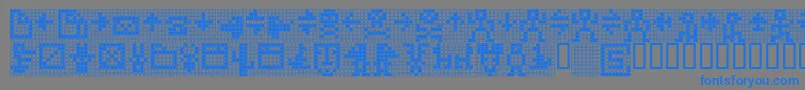 Fonte TpfDisplaySymbol – fontes azuis em um fundo cinza