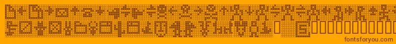 TpfDisplaySymbol Font – Brown Fonts on Orange Background