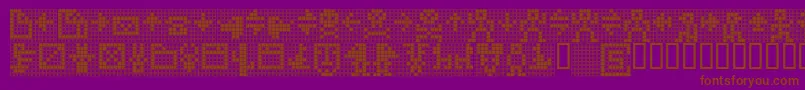 Шрифт TpfDisplaySymbol – коричневые шрифты на фиолетовом фоне