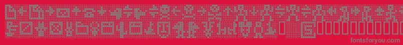 TpfDisplaySymbol Font – Gray Fonts on Red Background