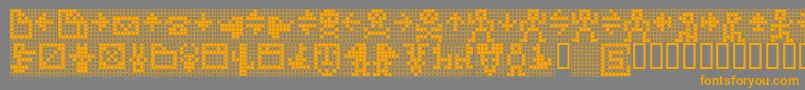 TpfDisplaySymbol Font – Orange Fonts on Gray Background