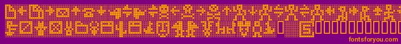 fuente TpfDisplaySymbol – Fuentes Naranjas Sobre Fondo Morado