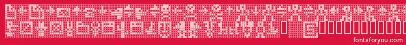 TpfDisplaySymbol Font – Pink Fonts on Red Background