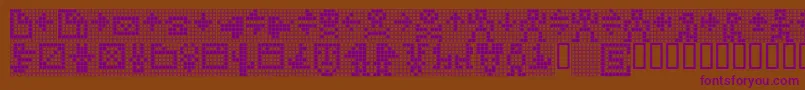 TpfDisplaySymbol Font – Purple Fonts on Brown Background