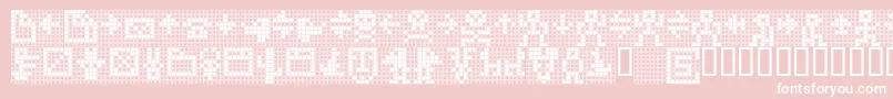 TpfDisplaySymbol-Schriftart – Weiße Schriften auf rosa Hintergrund