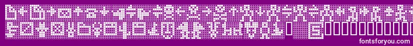 fuente TpfDisplaySymbol – Fuentes Blancas Sobre Fondo Morado