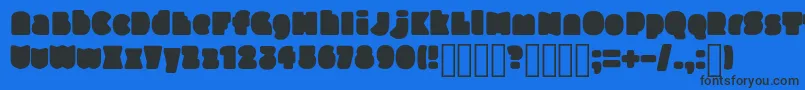 SlukoniFat Font – Black Fonts on Blue Background