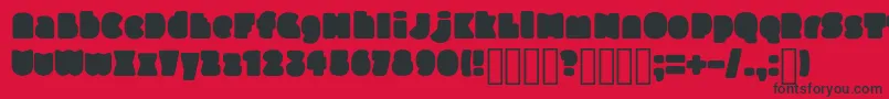 SlukoniFat Font – Black Fonts on Red Background