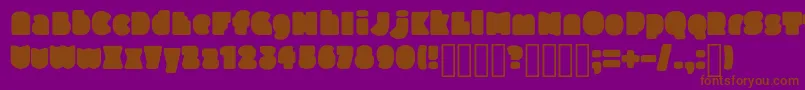 SlukoniFat Font – Brown Fonts on Purple Background