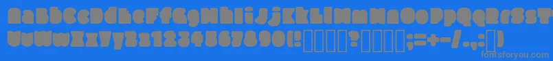 SlukoniFat Font – Gray Fonts on Blue Background