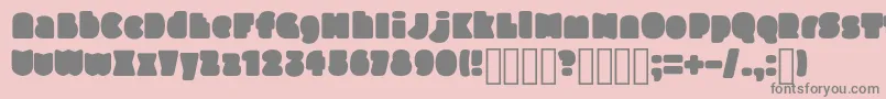 SlukoniFat-Schriftart – Graue Schriften auf rosa Hintergrund