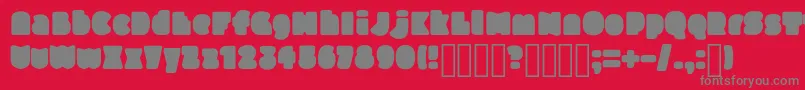 SlukoniFat Font – Gray Fonts on Red Background