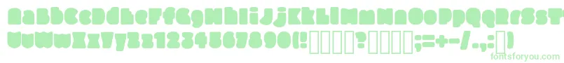 SlukoniFat Font – Green Fonts on White Background