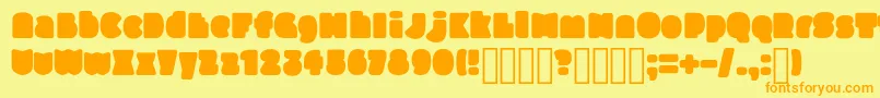 fuente SlukoniFat – Fuentes Naranjas Sobre Fondo Amarillo
