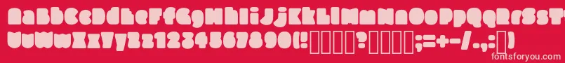 SlukoniFat Font – Pink Fonts on Red Background