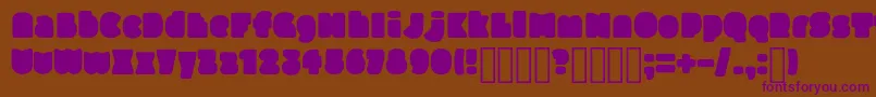 SlukoniFat Font – Purple Fonts on Brown Background